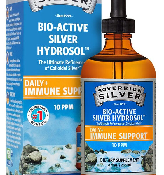  Sovereign Silver Bio-Active Silver Hydrosol for Immune Support  - Colloidal Silver Liquid - 10 ppm, 4oz (118mL) - Dropper : Health &  Household